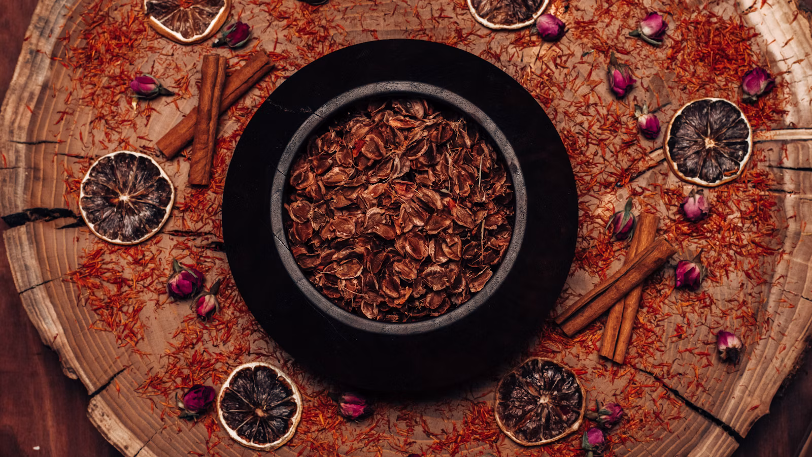 Serving of baked apple crumble on a wooden table