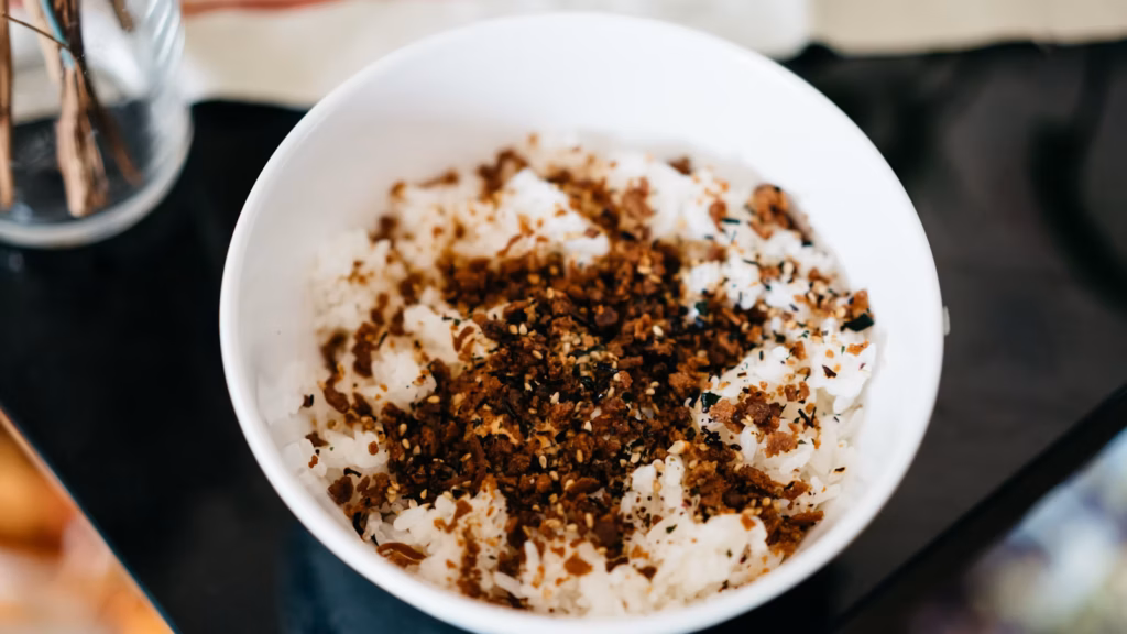 Creamy rice dessert in a bowl with a warm, home-style presentation
