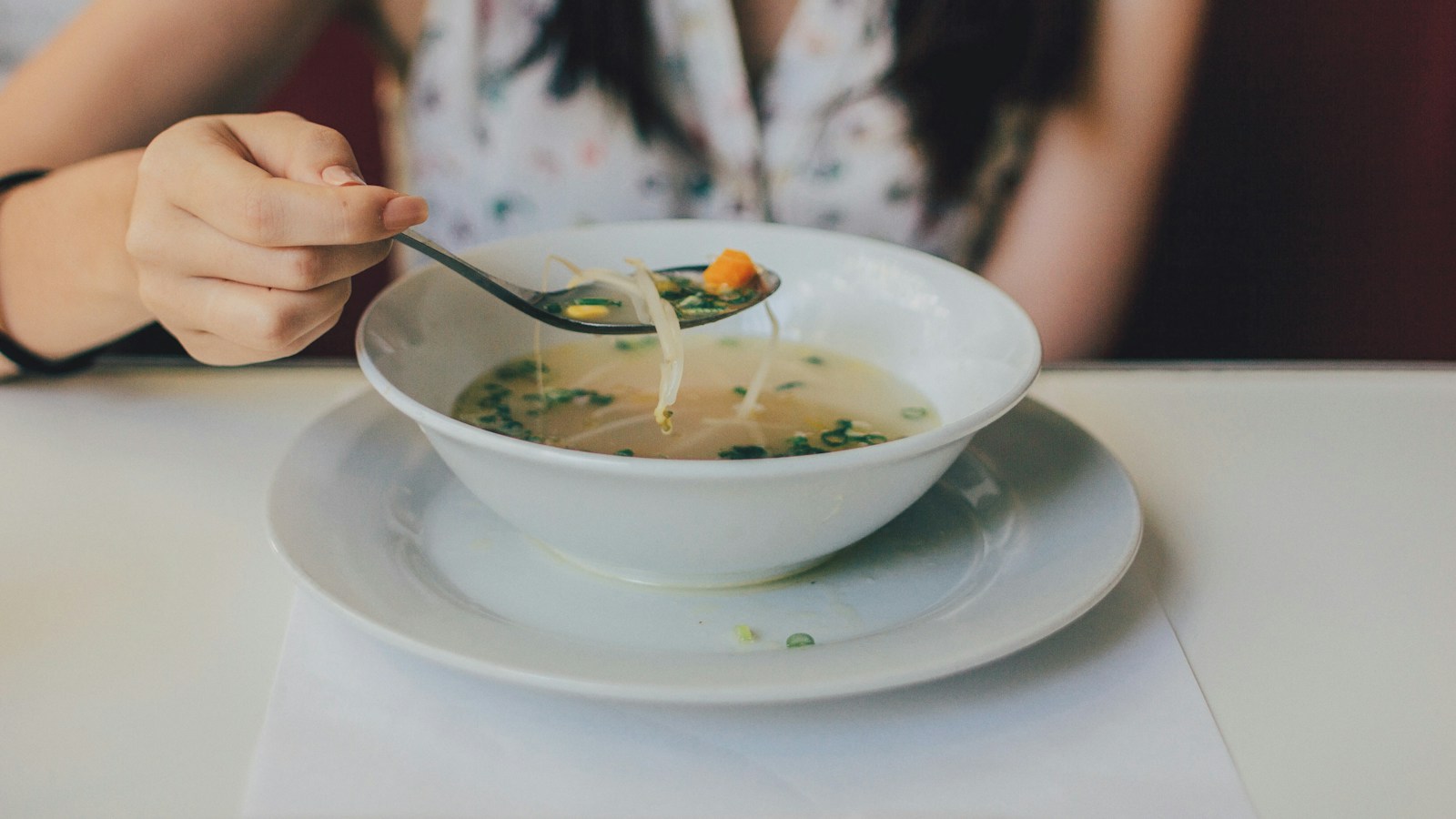 Bowl of vegetable soup