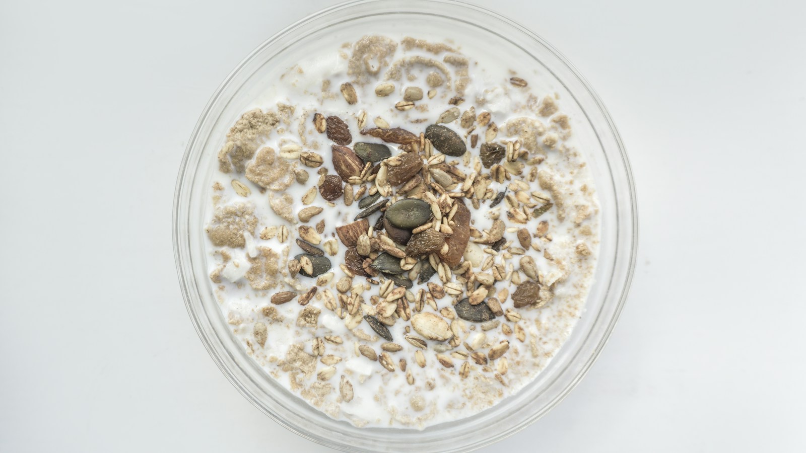 Oatmeal breakfast bowl with toppings