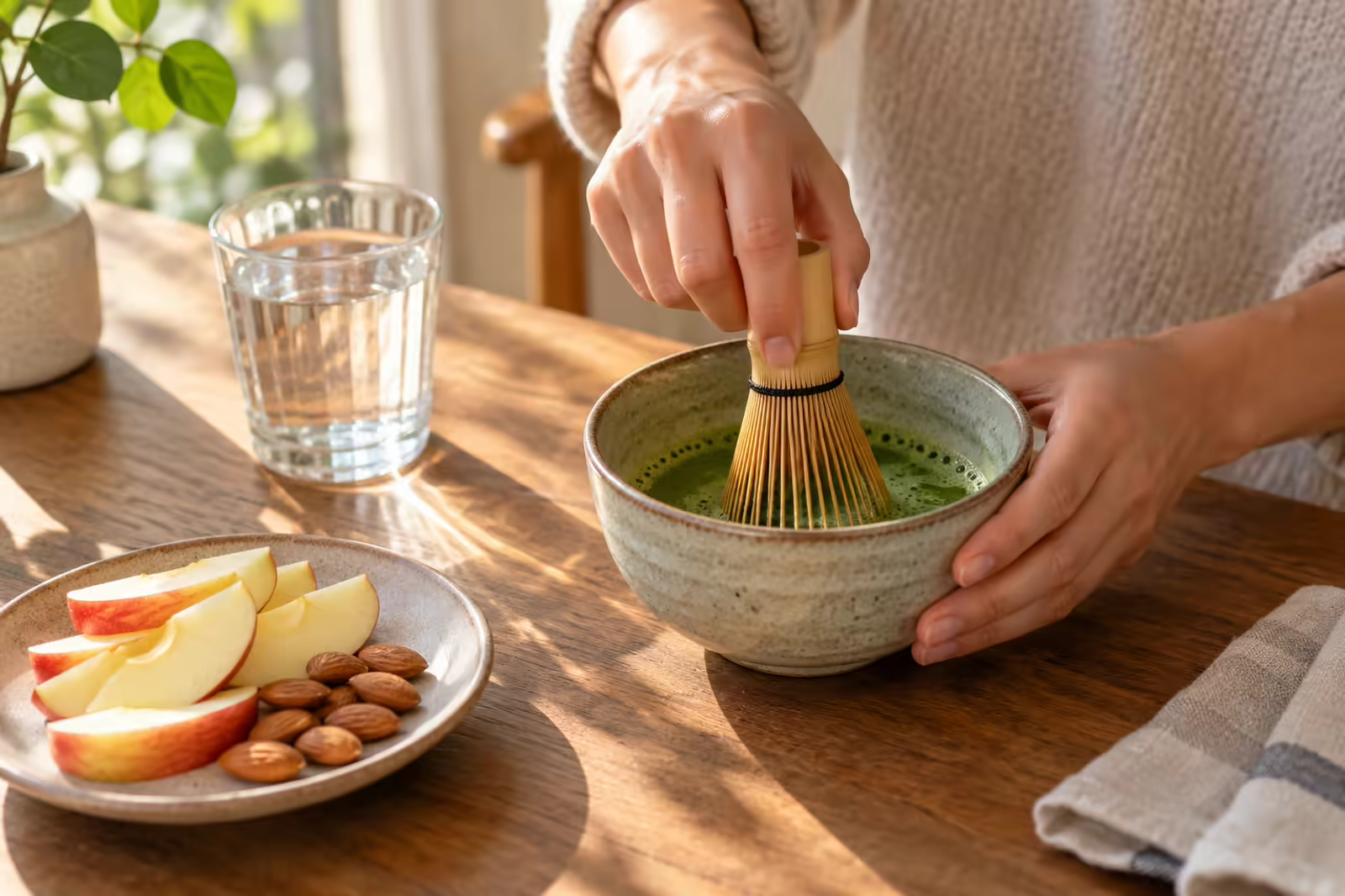 Gentler matcha routine