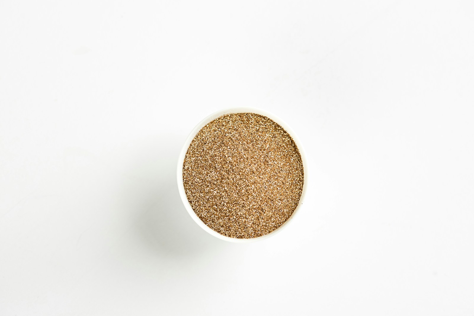 Bowl of granulated sugar used for comparison