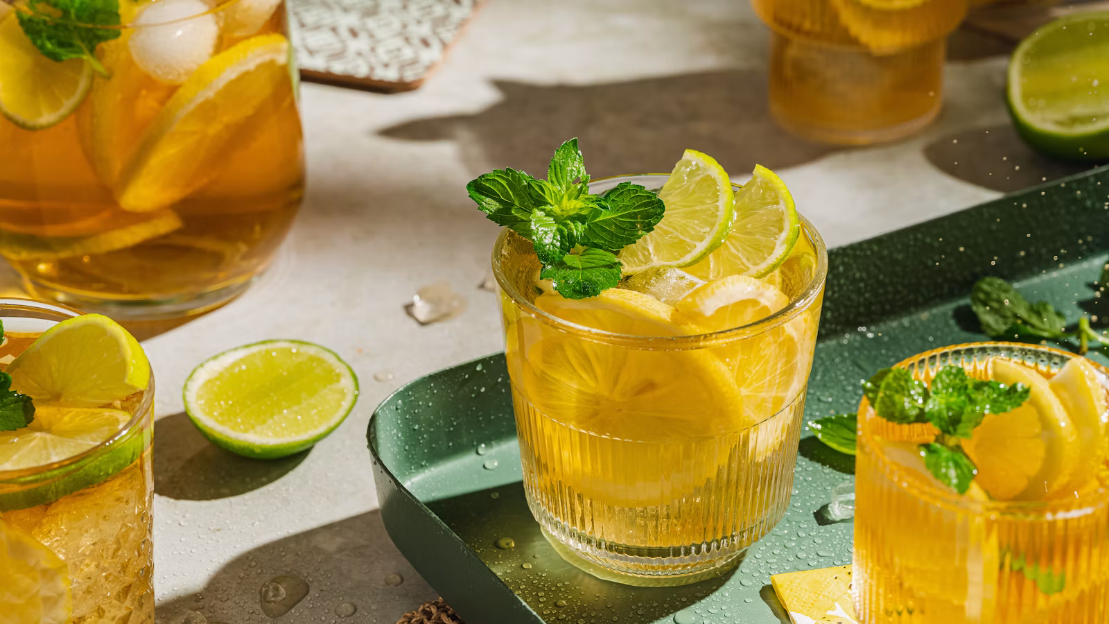 How to make iced tea in a pitcher with fresh citrus