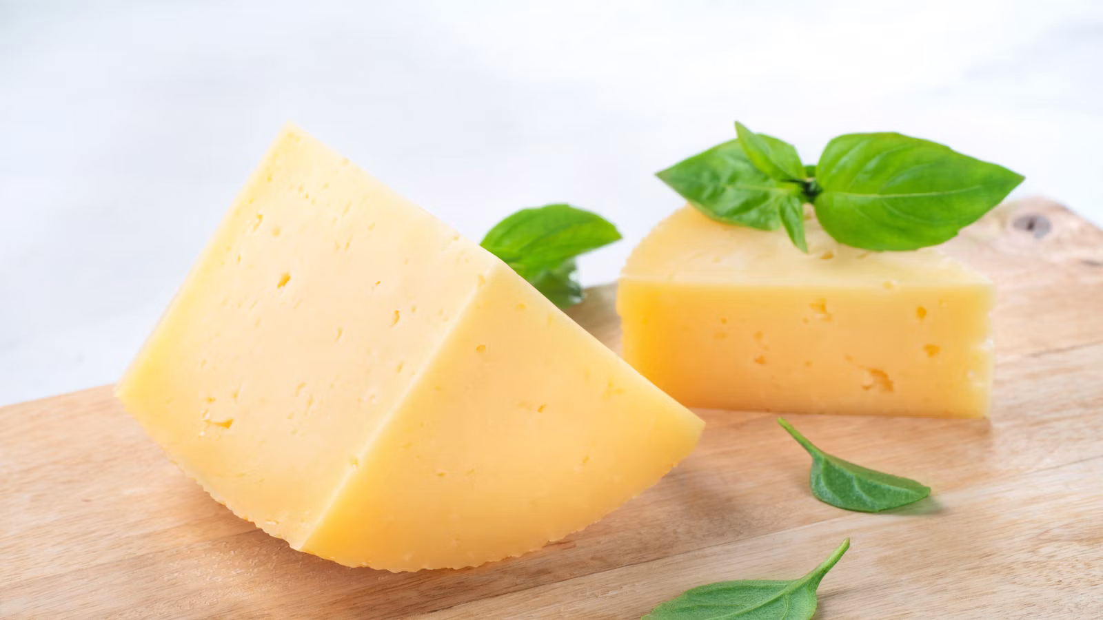 Firm cheese wedge similar in texture to aged pecorino