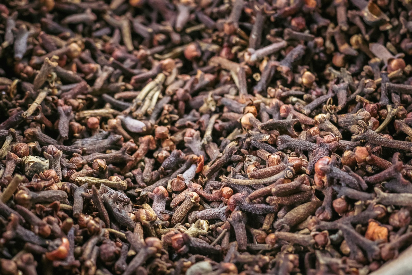 Pile of whole raw cloves from Bali