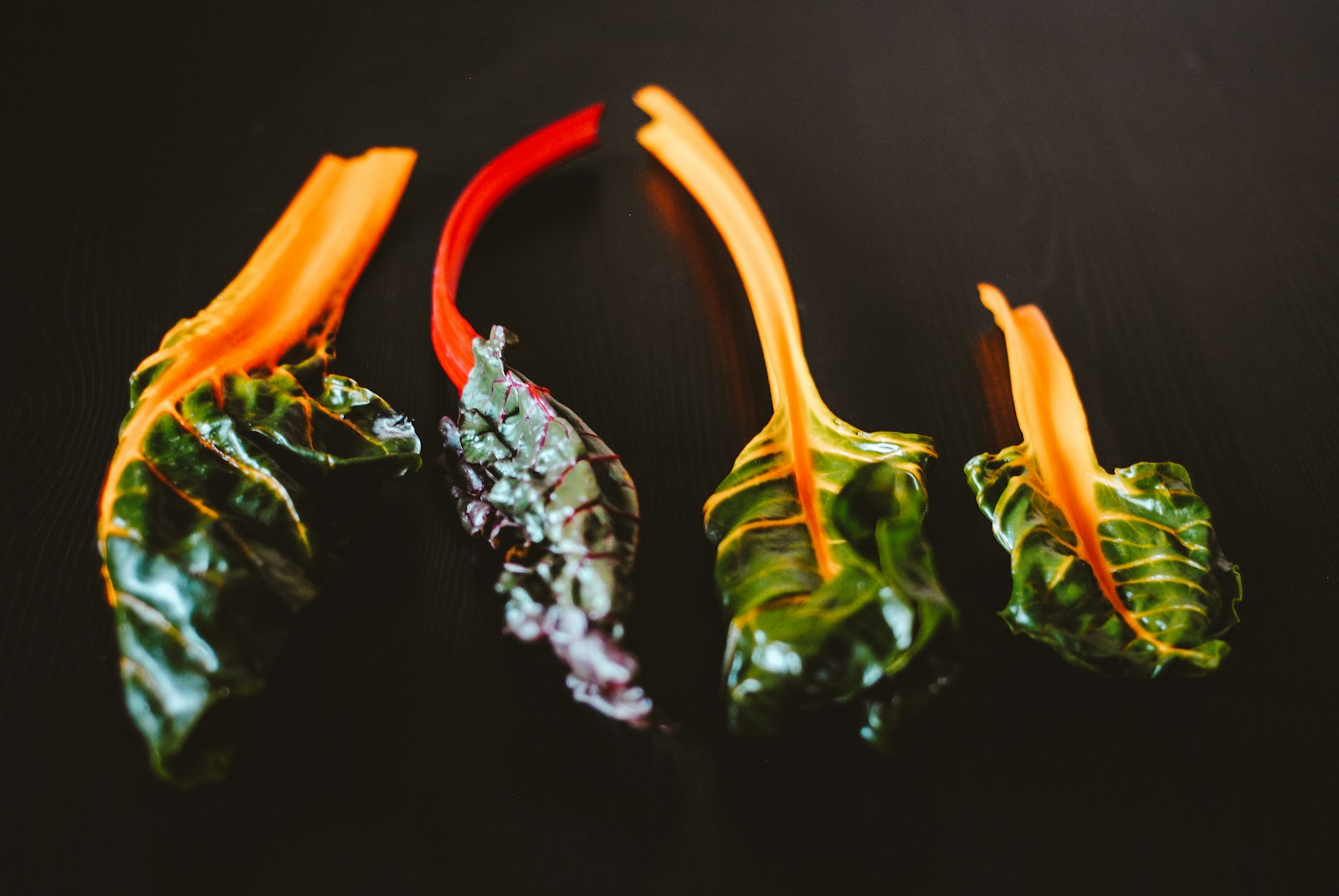 Swiss chard prepared with vegetables for dinner