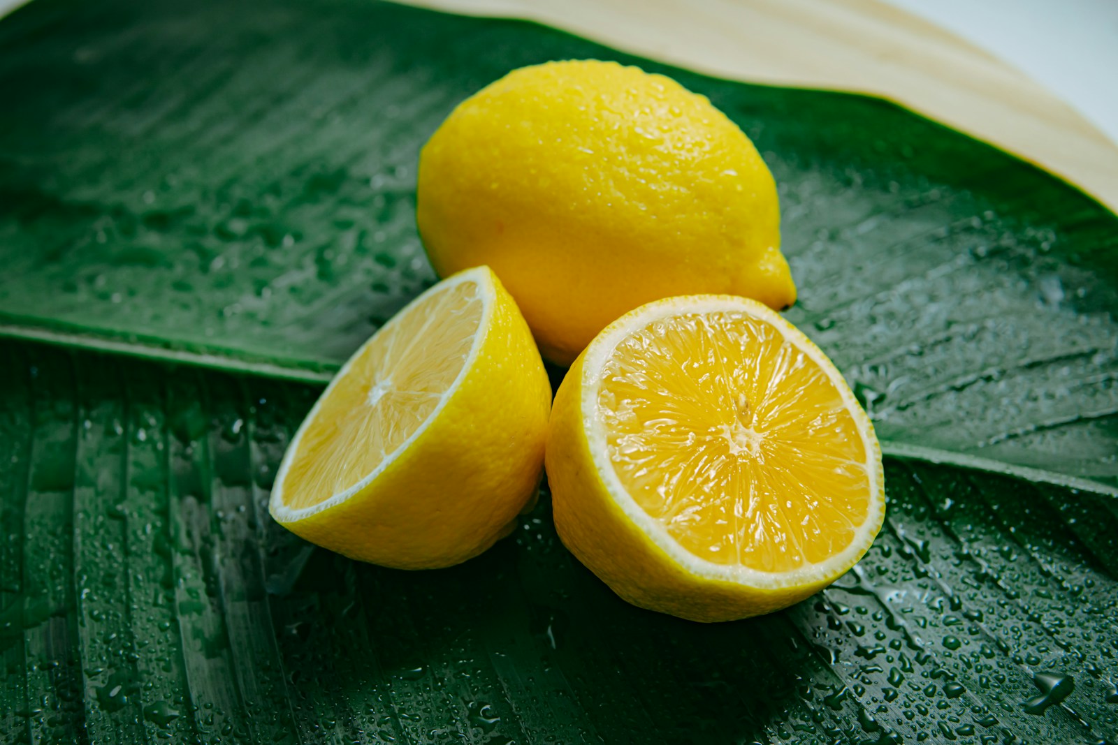 Cut lemons showing their juicy flesh