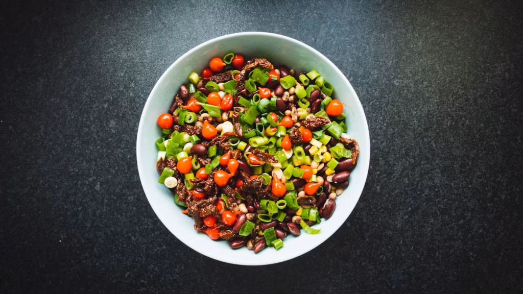 Bowl with Mediterranean-style vegetables